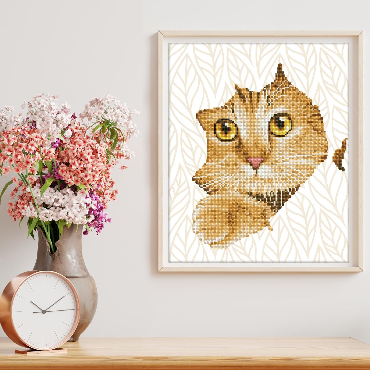 DIAMON DOT Kitte Pee Ca Diamon Paintin Kit fo Adult Diamon Ar Kit Relaxin Creativ Craf Ki wit Dot Gem 14inchx17inch