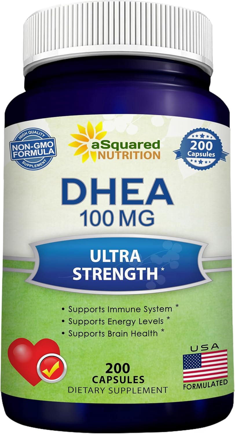 DHE 100m Supplemen 20 Capsule Hig Potenc Dehydroepiandrosteron fo Me an Wome Ma Strengt Pill fo Brai Health Energy an Immun Functio Formulate i USA Third-Part Tested