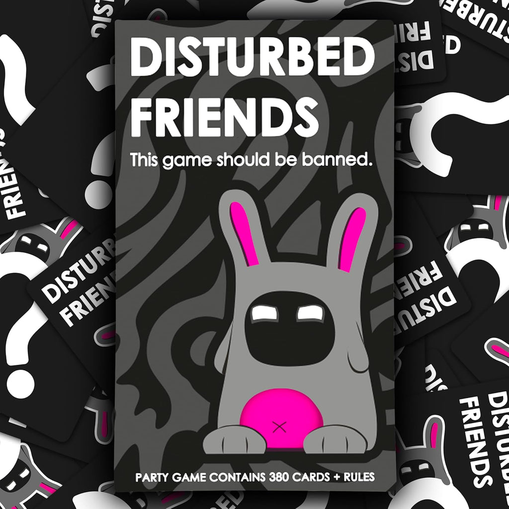 Disturbed Friends Party Game - Find Out Who Your Friends are! Hilarious Card Game for Adults for White Elephant Parties, Stocking Stuffers and Board Games Night with Your Friends