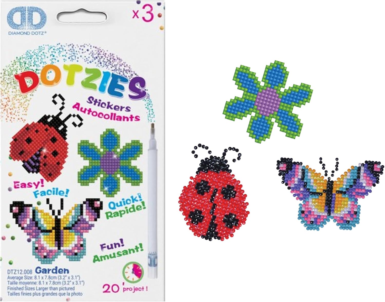 DIAMON DOT Garde Diamon Paintin Kit fo Kid Diamon Ar Kit Relaxin Creativ Craf Ki wit Dot Gems