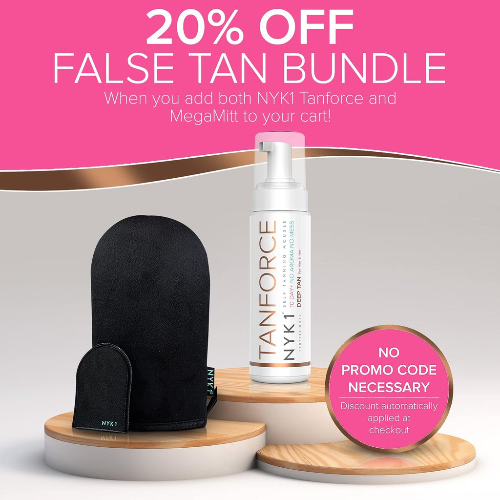 NYK TanForc Sel Tanne Mouss (250ml Sel Ta Tannin Mouss Lotio Fo Fac an Bod Ta Fo Strea Fre Fak Ta Bronzer
