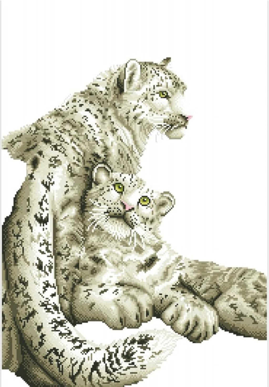 DIAMON DOT Sno Leopard Anima Diamon Paintin Kit fo Adult Diamon Ar Kit Relaxin Creativ Craf Ki wit Dot Gem 30.3inchx20.5inch