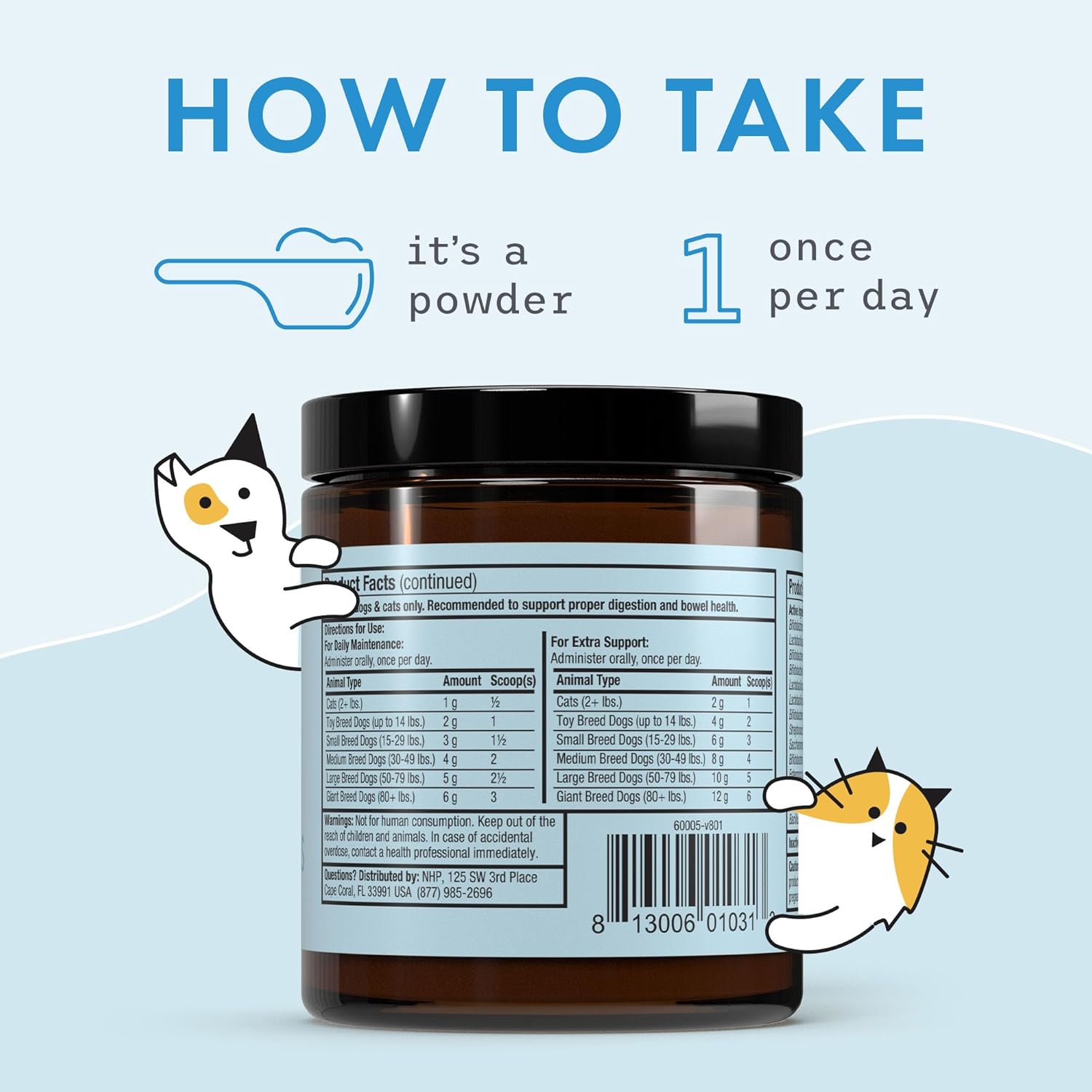 Bar Whisker Complet Probiotics fo Dog an Cats 3.1 o (9 g) Support Immun Function Digestiv Support Veterinaria Formulated No GMO Dr Mercola