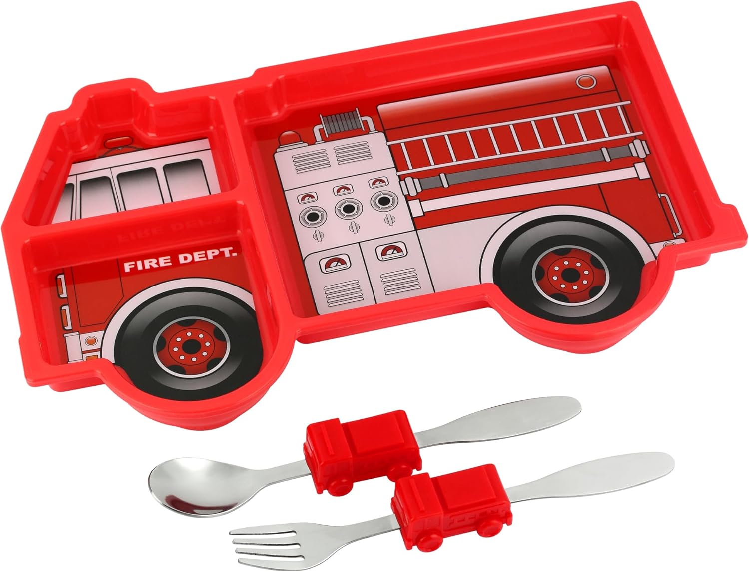Funware Engagin Kids Dinnerwar Set Durable Divide Plate Idea fo Pick Eaters Educationa Mealtime Eas Cleaning Gif Fo Toddlers