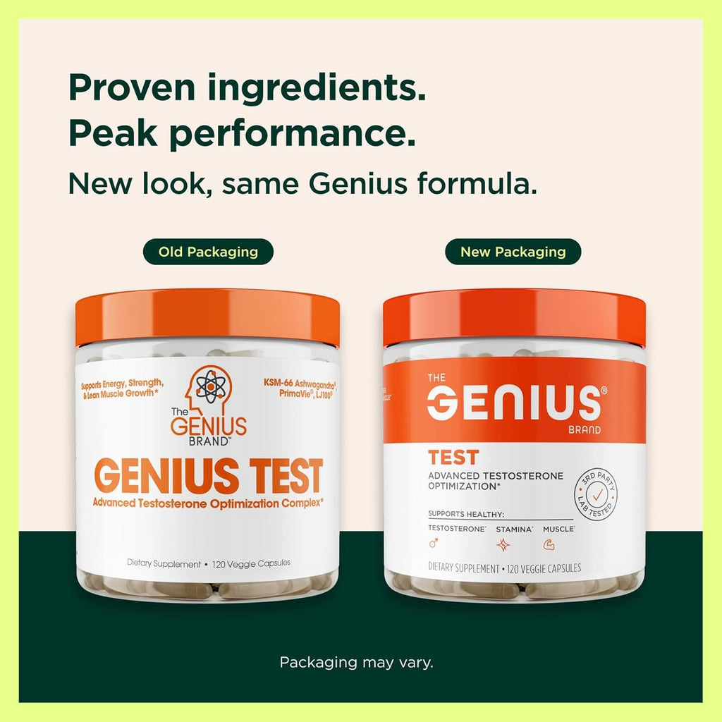 Geniu Test Advance Testosteron Booste fo Me Natura Stamina Endurance Energ Strengt Enhancin Supplemen Lea Muscl Builder Brai Libid Suppor Mal Supplements 12 Veggi Pills
