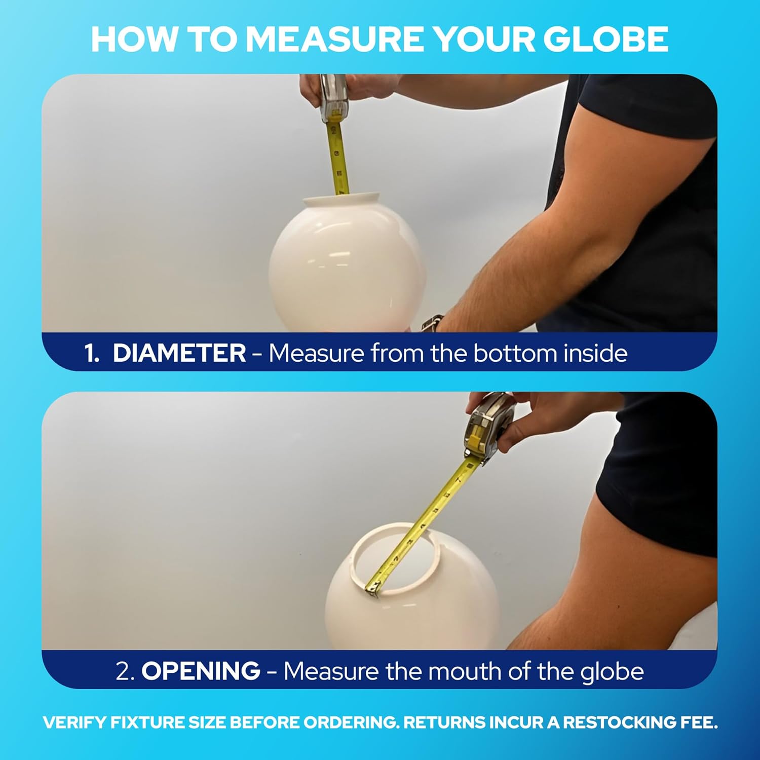 KastLite 12inch White Acrylic Lamp Post Globe | Smooth Textured with 4-5/8inch Twist Lock Neck | Manufactured in the USA