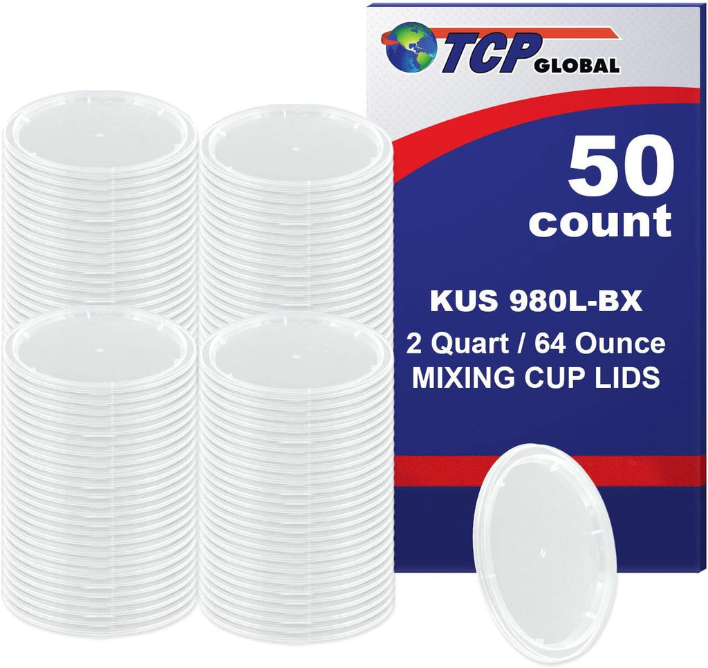 Custo Sho Pain Mixin Cu Lid Onl (Bo o 50 Quar Siz Exclusivel Fit Custo Shop/TC Globa Cups 6 Ounc Siz Aut Pain Cu Lid fo Acryli Paint Epox Resi Containers