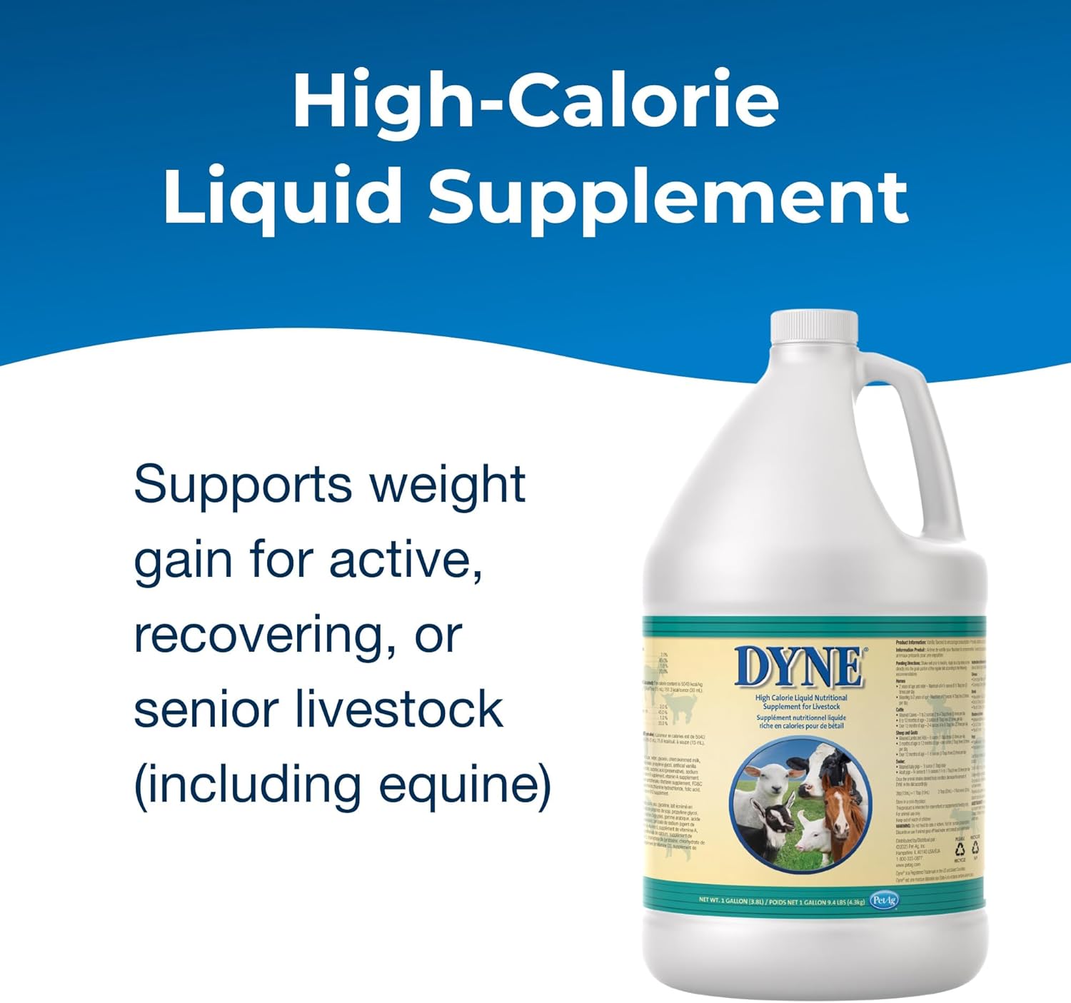 PetA Dyn Hig Calori Liqui Nutritiona Supplemen fo Livestoc  Gallo Include Adde Vitamin Excellen fo Underweight Stressed o Recoverin Animals