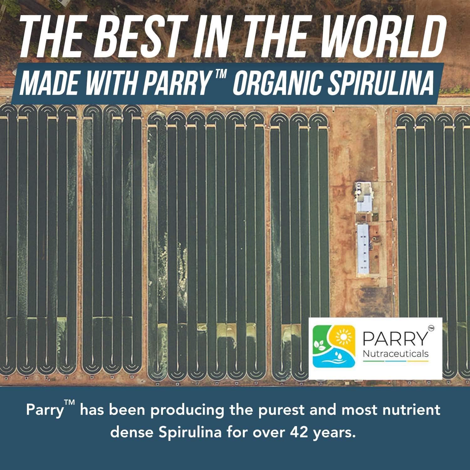 Organi Spirulin Powde Mad wit Parry Spirulina Know fo Superio Purit an Nutrien Densit Vega Farmin Non-Irradiate Blue-Gree Alga Superfoo Supplemen 7 Serving  oz