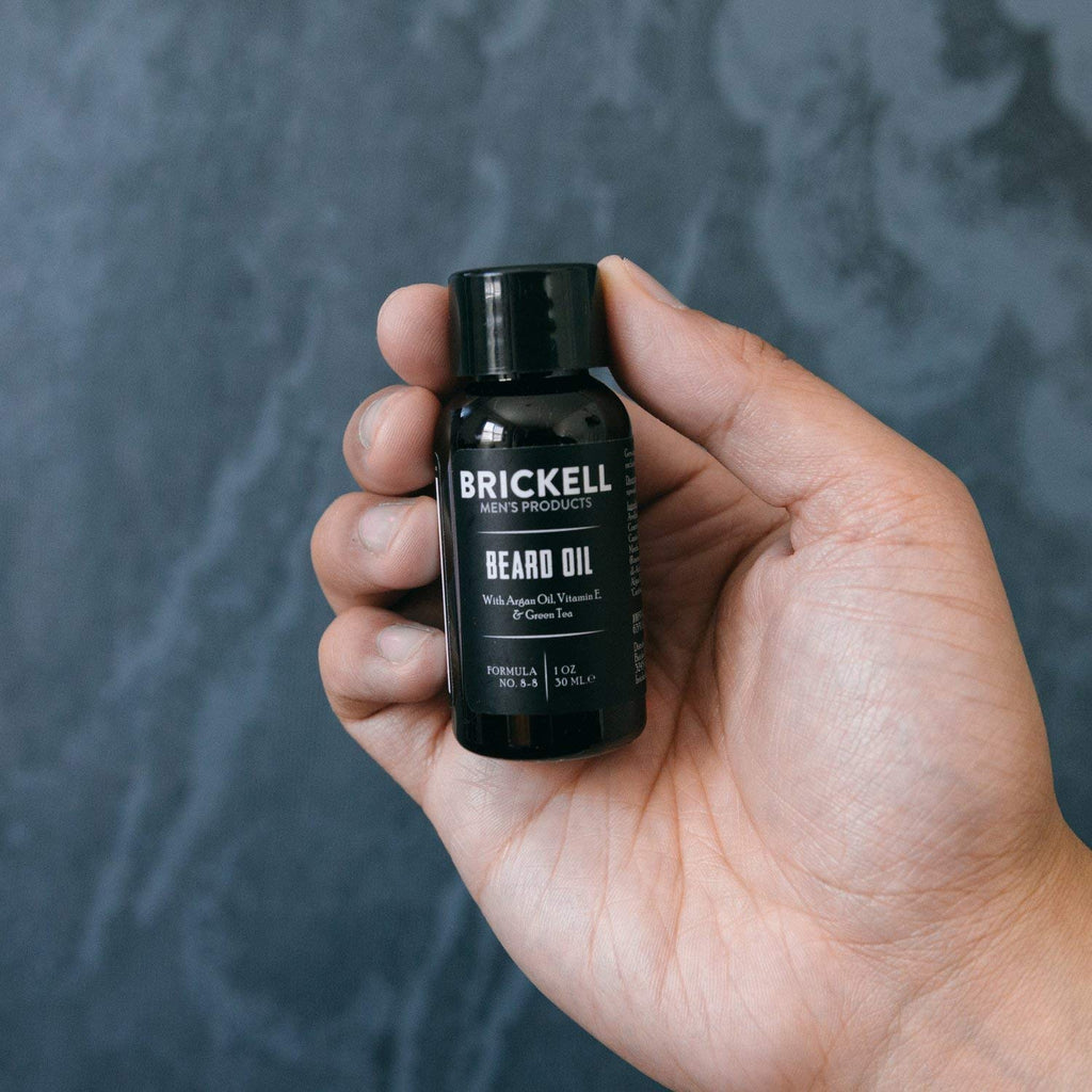 Brickel Men' Bear Oi fo Men Natura an Organi Arga an Jojob Oi t Strengthe an Softe Hair Ounce Scented
