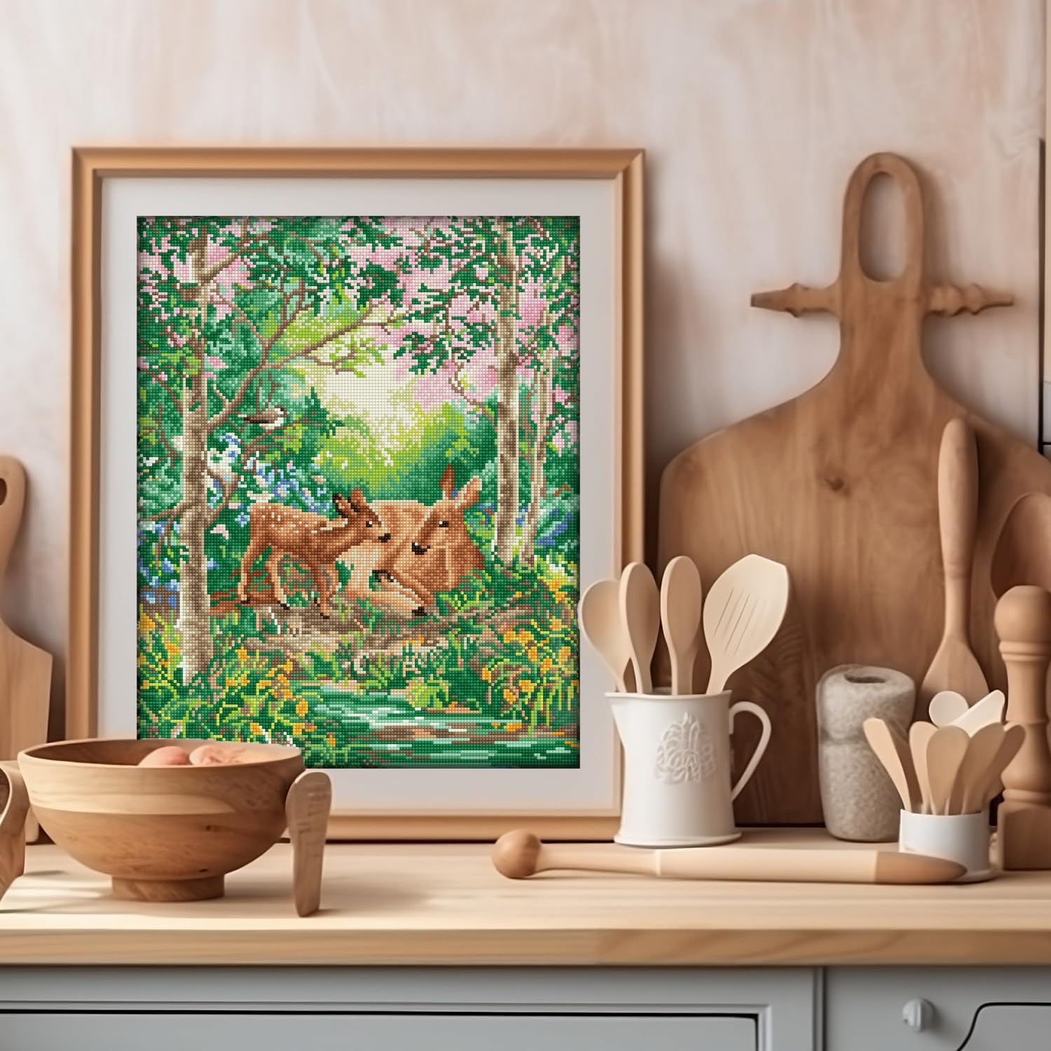 DIAMON DOT Do He Faw Natur Diamon Paintin Kit fo Adult Diamon Ar Kit Relaxin Creativ Craf Ki wit Dot Gem 20inchx16inch