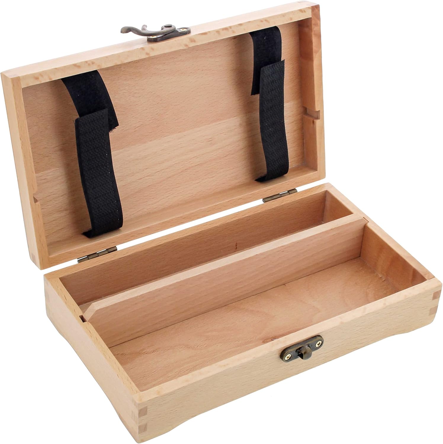 U.S Ar Suppl Multi-Functio Artis Suppl Bo wit Lockin Clasp Woode Ar Bo fo Artis Supplies Brushes Pencils Erasers Too Storag Organize Cas t Protec an Transport