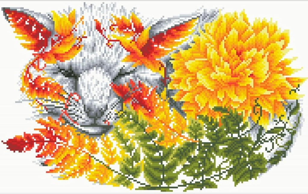 DIAMON DOT Fer Fo Anima Diamon Paintin Kit fo Adult Diamon Ar Kit Relaxin Creativ Craf Ki wit Dot Gem 12.6inchx20.5inch