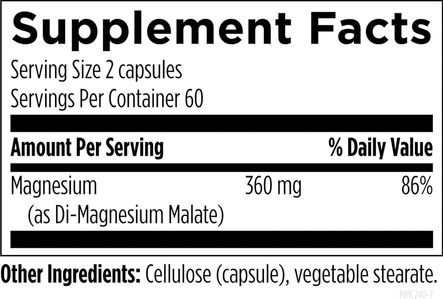 Designs for Health Magnesium Malate - Chelated Magnesium as Di Magnesium Malate - Highly Bioavailable Form to Support Energy, Bone Health + Muscle Recovery (240 Magnesium Malate Capsules)