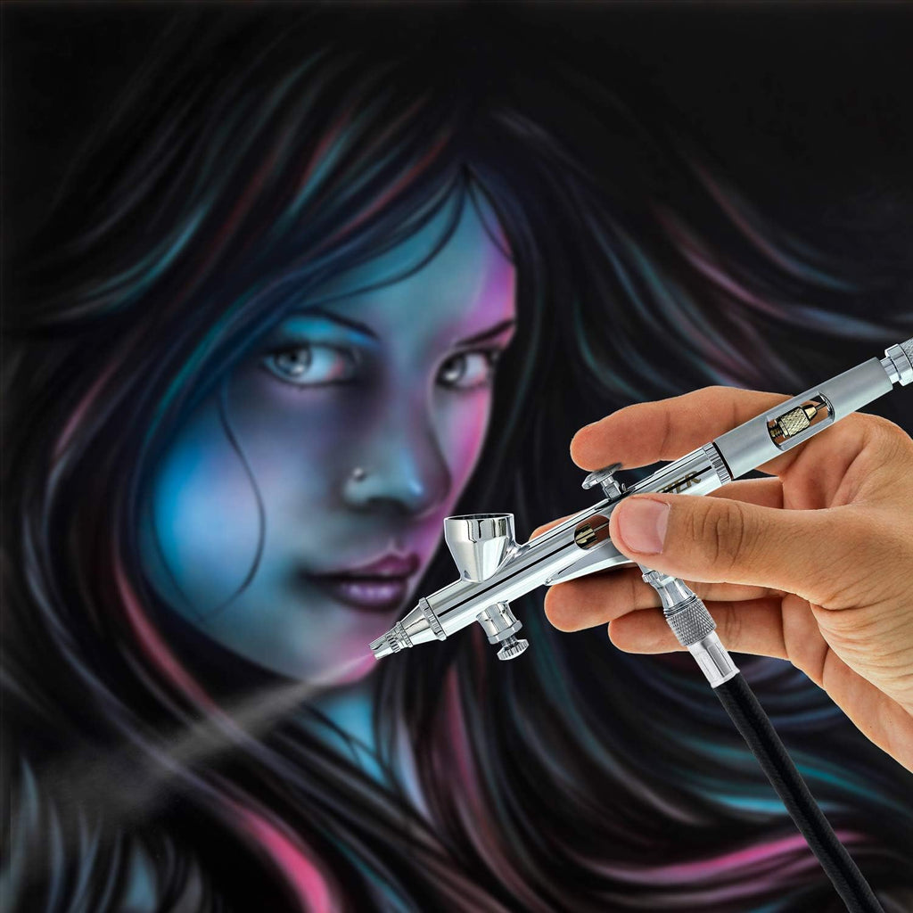 Maste Airbrus Hig Precisio G4 Dual-Actio Gravit Fee Airbrush 0. m Tip Smal 1/1 o Cup Ai Control