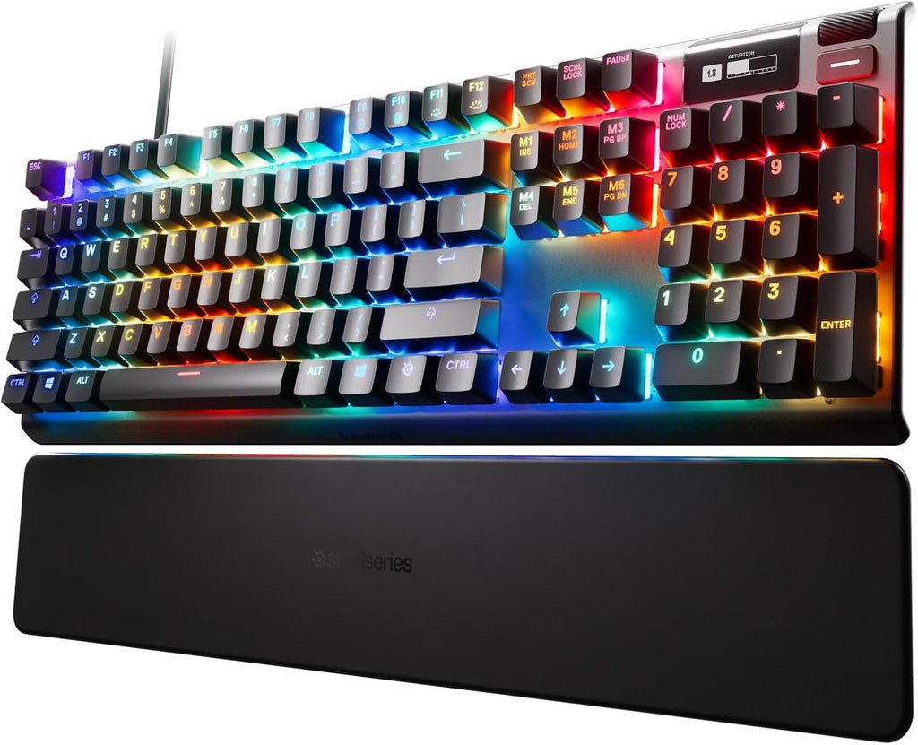 SteelSeries Apex Pro HyperMagnetic Gaming Keyboard ¡ª Adjustable Actuation ¡ª OLED Screen ¡ª RGB ¨C USB Passthrough