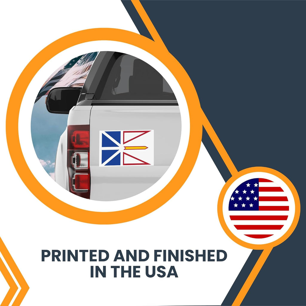 Magne M U Newfoundlan Fla Magnet 4x Inches Flexibl Magneti Decal Heav Dut Viny Magne fo Car Truck SUV Fridge Locker Canadia Provinc Souvenir Mad i USA