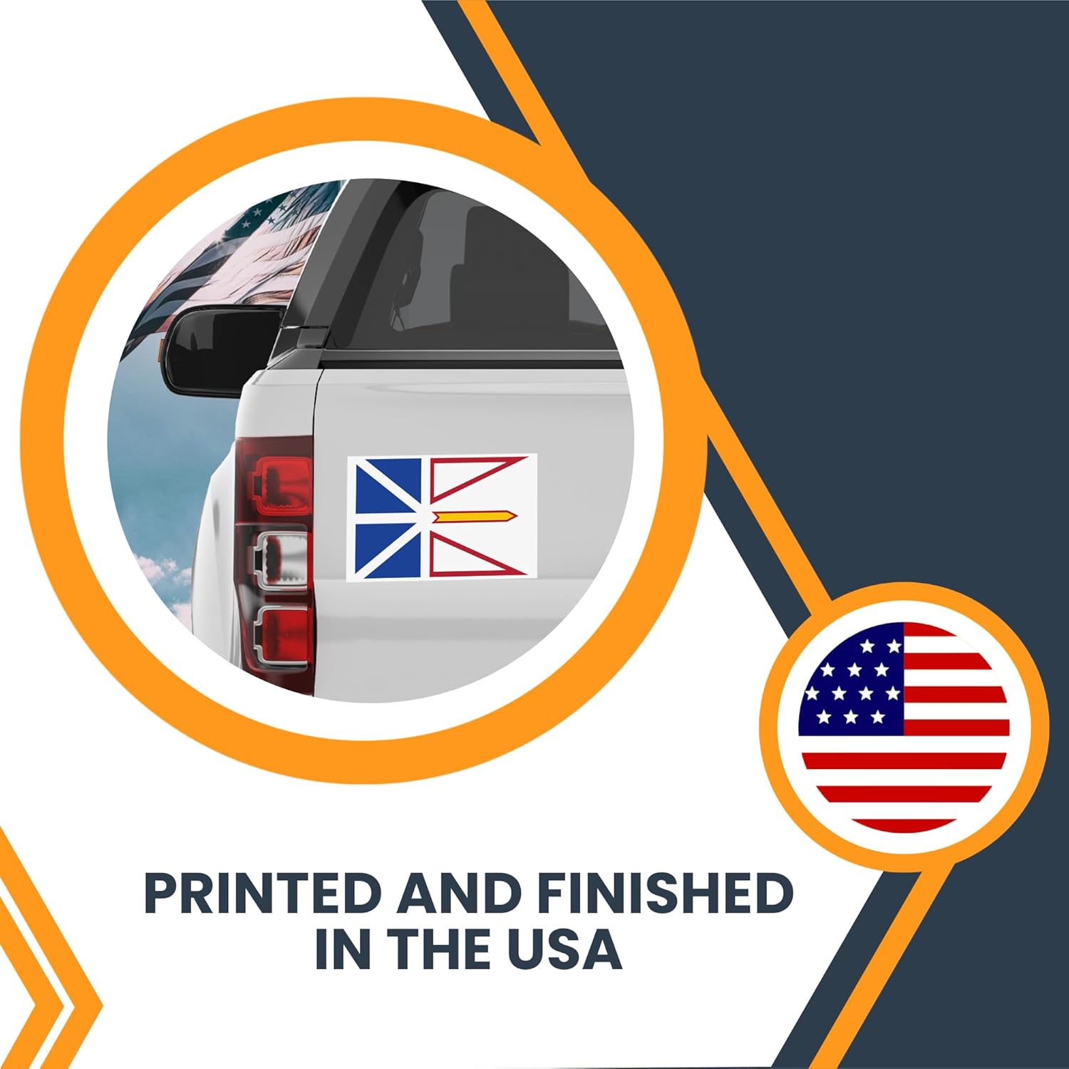Magne M U Newfoundlan Fla Magnet 4x Inches Flexibl Magneti Decal Heav Dut Viny Magne fo Car Truck SUV Fridge Locker Canadia Provinc Souvenir Mad i USA