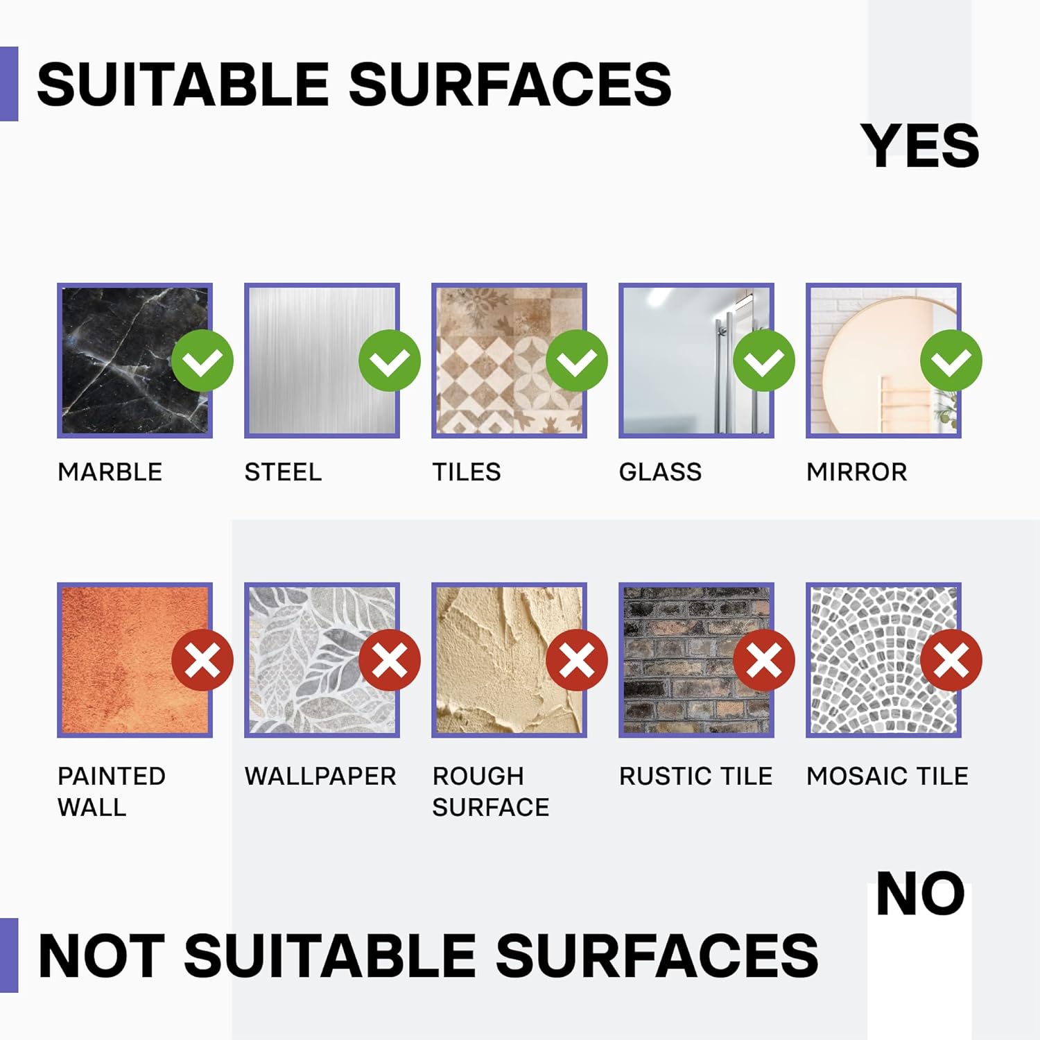 KINCMAX 4 Packs Strong Sticky Waterproof Heavy-duty Wall Adhesives Nail Free Transparent Adhesive Pad No-trace Wall Stick Adhesives Hook Strip for Shower Caddy, Kitchen Racks, Bathroom Storage Shelves