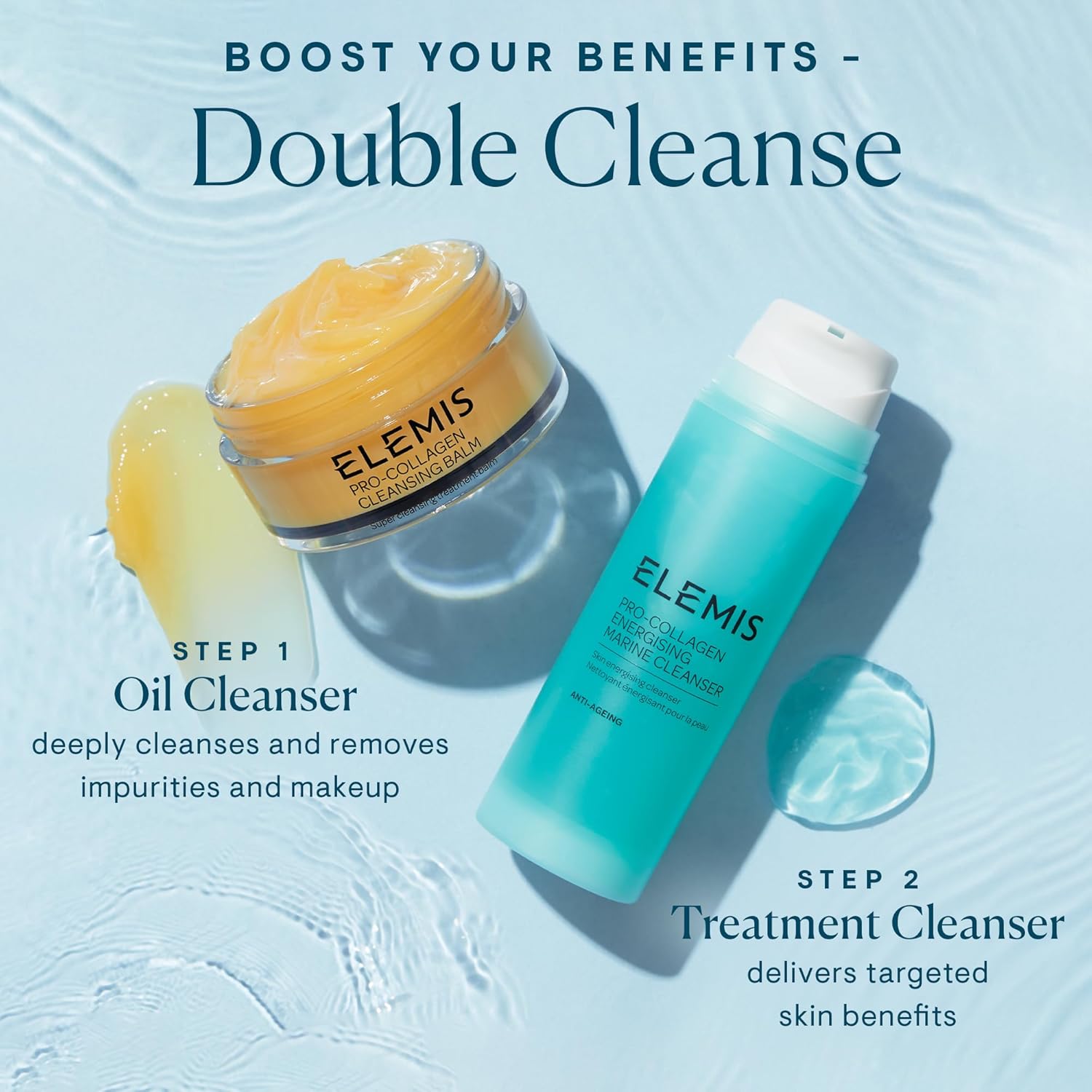 ELEMI Pro-Collage Energisin Marin Cleanse 150m Anti-Agin Ge Fac Was T Purify Energiz Refres Ski wit Magnesiu Zinc
