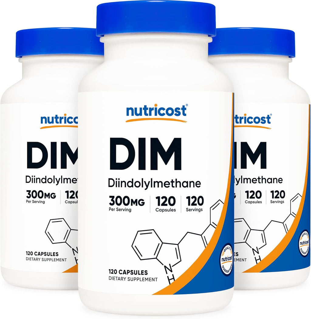 Nutricost DIM (Diindolylmethane) Plus BioPerine 300mg, 120 Vegetarian Capsules - Up to 4 Month Supply, Max Strength DIM Supplement