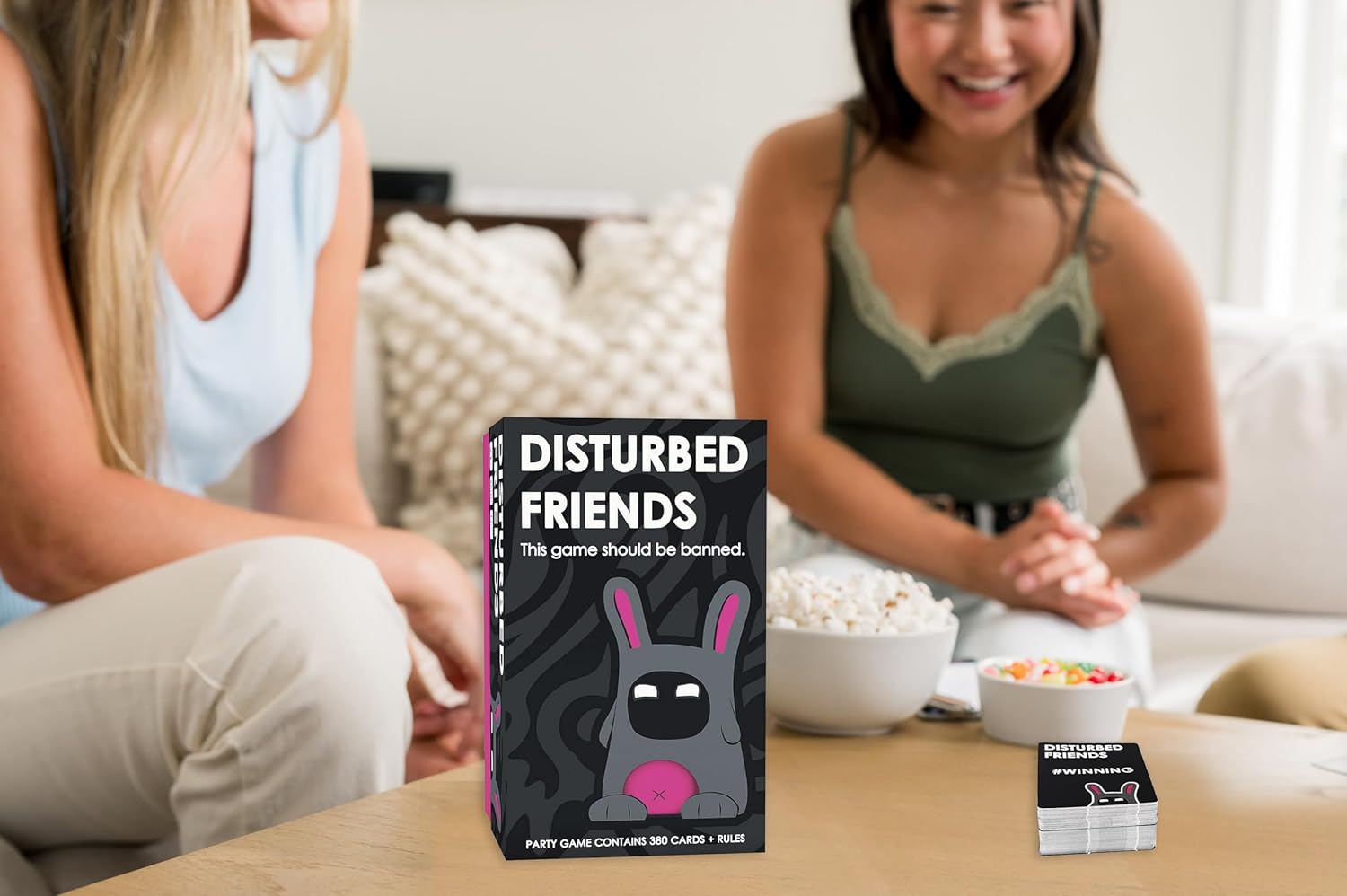 Disturbed Friends Party Game - Find Out Who Your Friends are! Hilarious Card Game for Adults for White Elephant Parties, Stocking Stuffers and Board Games Night with Your Friends