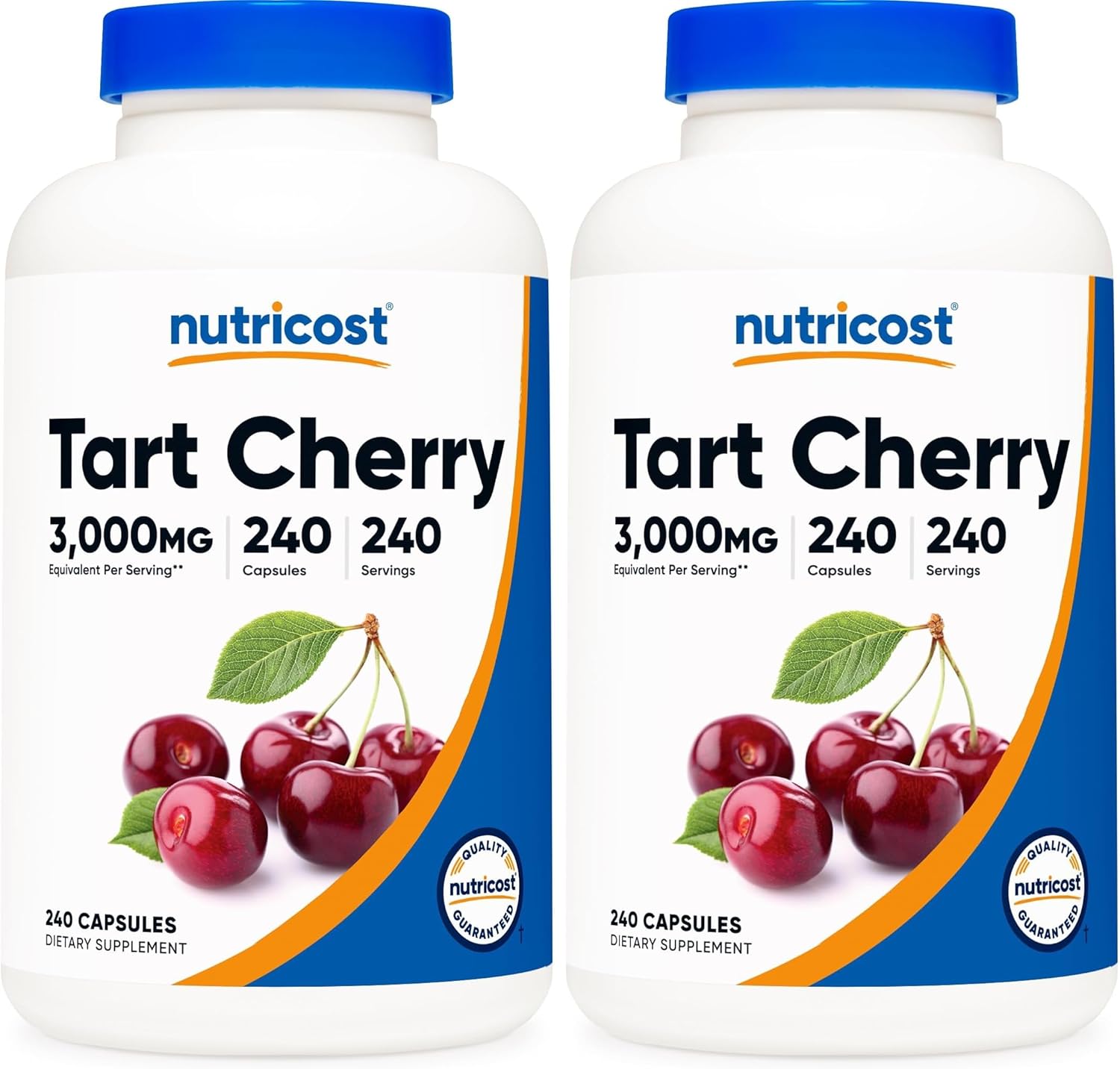 Nutricost Tart Cherry Extract 3000mg Equivalent (from 300mg of 10:1 Extract), 240 Vegetarian Capsules - Gluten Free, Non-GMO