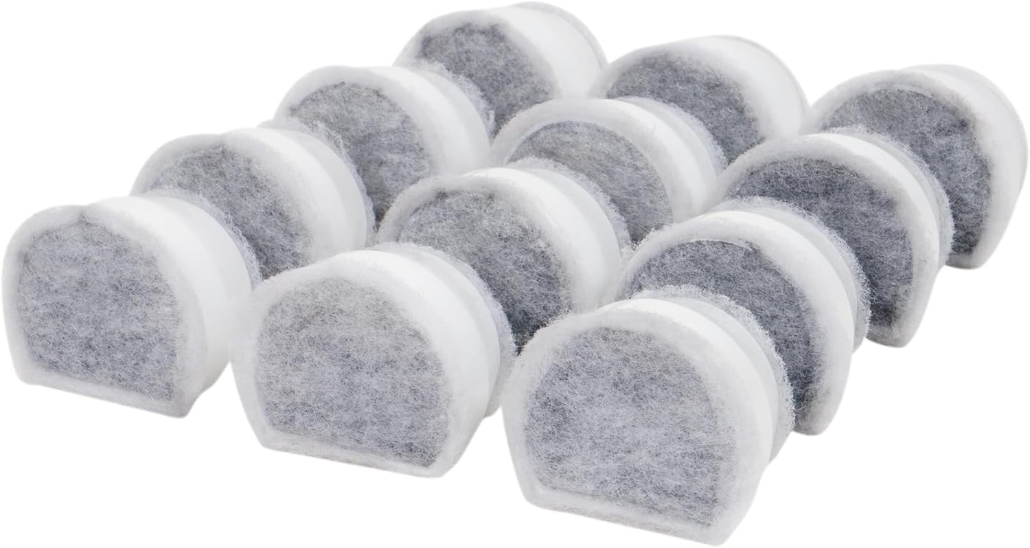 PetSafe Drinkwell Avalon Pagoda Fountain Activated Carbon Filters - Better Hydration Choice - Long-Lasting Purity - Odor-Free Drinking - Universal Filter Replacement - 12 Pack