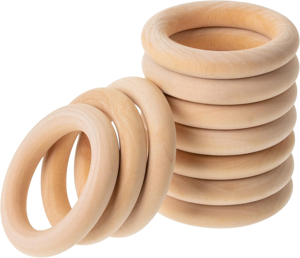 Birc Woode Rings 2.7inch 1 Pack Woode Ring fo Crafts