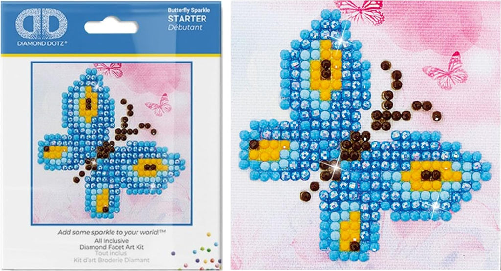 DIAMON DOT Butterfl Sparkl Natur Diamon Paintin Kit fo Adult Diamon Ar Kit Relaxin Creativ Craf Ki wit Dot Gem 2.8inchx2.8inch