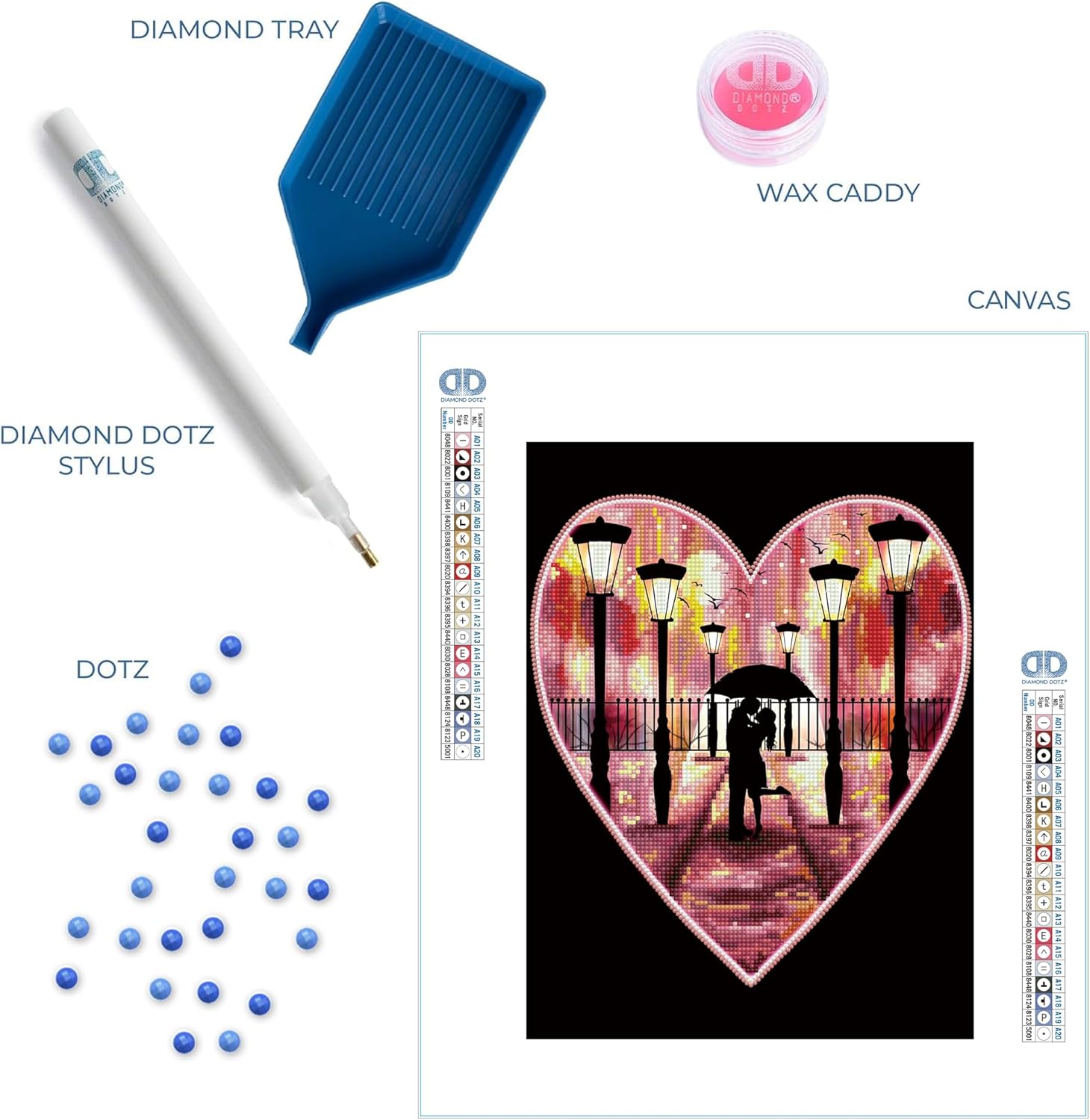 Diamon Dot i Lov Hear Diamon Paintin Kit fo Adult Diamon Ar Kit Relaxin Creativ Craf Ki wit Dot Gem 15.8inchx11.8inch