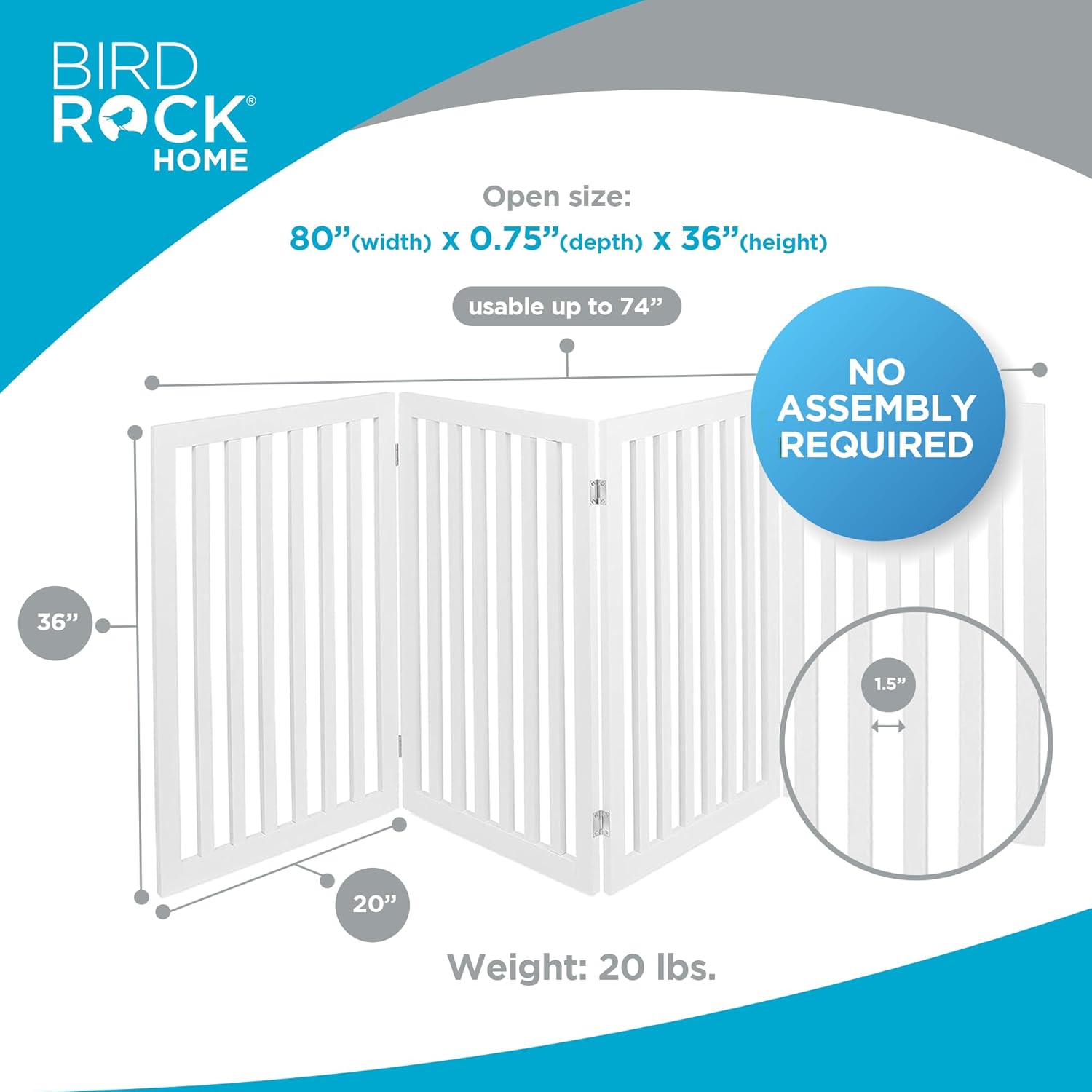 INTERNET' BES Do Gat Indoo Freestandin Pe Barrier Foldin Woo Do Fence Extr Wid Doorwa Pupp Gate Indoo Anima Privac Panel Woode Ca Fenc  Pane 36inch White