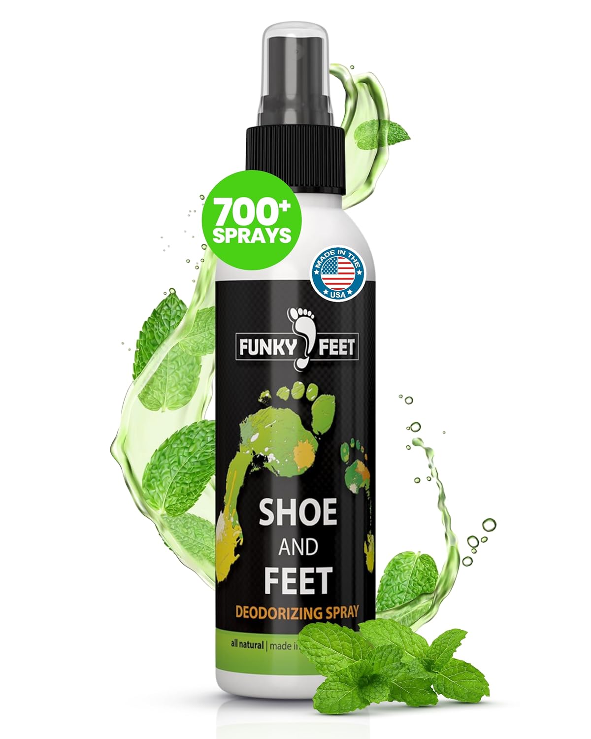 Sho Deodorize Spra Foo Spra 4o Foo Deodoran Extr Strengt Sho Odo Eliminatio Essentia Oil Blen fo Sweat Fee 100 Natura an Organi Mad i USA