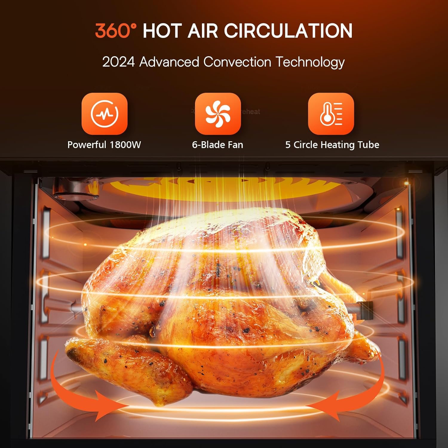 Brio 15.5Qt 10-IN-1 Air Fryer Rotisserie Oven, XL Family Size, Even Crisp AirFry, Reheat, Roast, Dehydrate for Quick Meals, 50¡ã-425¡ãF Control, 100 Presets 50 Memory, Dishwasher-Safe, 1800W