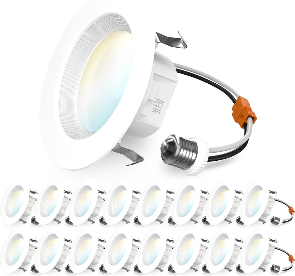 Sunco 16 Pack 4 Inch LED Recessed Lights, Retrofit Can Lighting, 660 LM, 11W (40W Equivalent), Selectable CCT 2700K/3000K/4000K/5000K, Dimmable, Baffle Trim, Replacement Conversion Kit UL