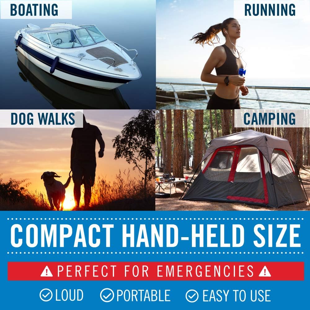 Marine Safety Air Horn, Very Loud Handheld Fog Horn, Mini Compressed Can 1.4oz for Boating and Walking Safety 1.4oz