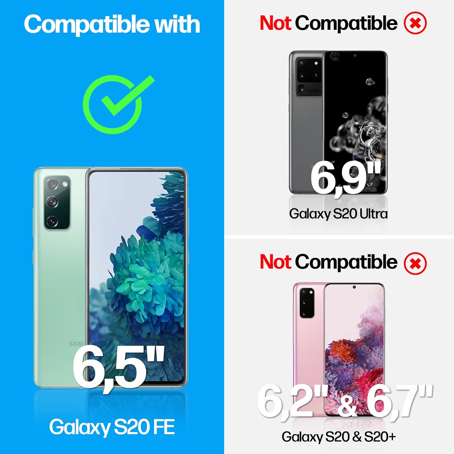 Power Theory Designed for Samsung Galaxy S20 FE 5G / 4G Screen Protector Tempered Glass [9H Hardness], Easy Install Kit, 99% HD Bubble Free Clear, Case Friendly, Anti-Scratch, 2 Pack