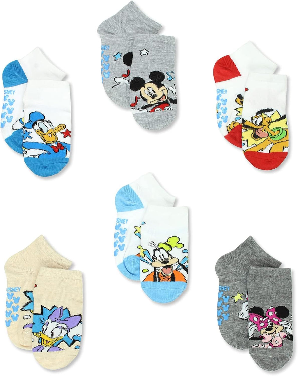 Micke Mous Minni Plut Donal Duc Boy Toddle Pac Grippe Quarte Socks