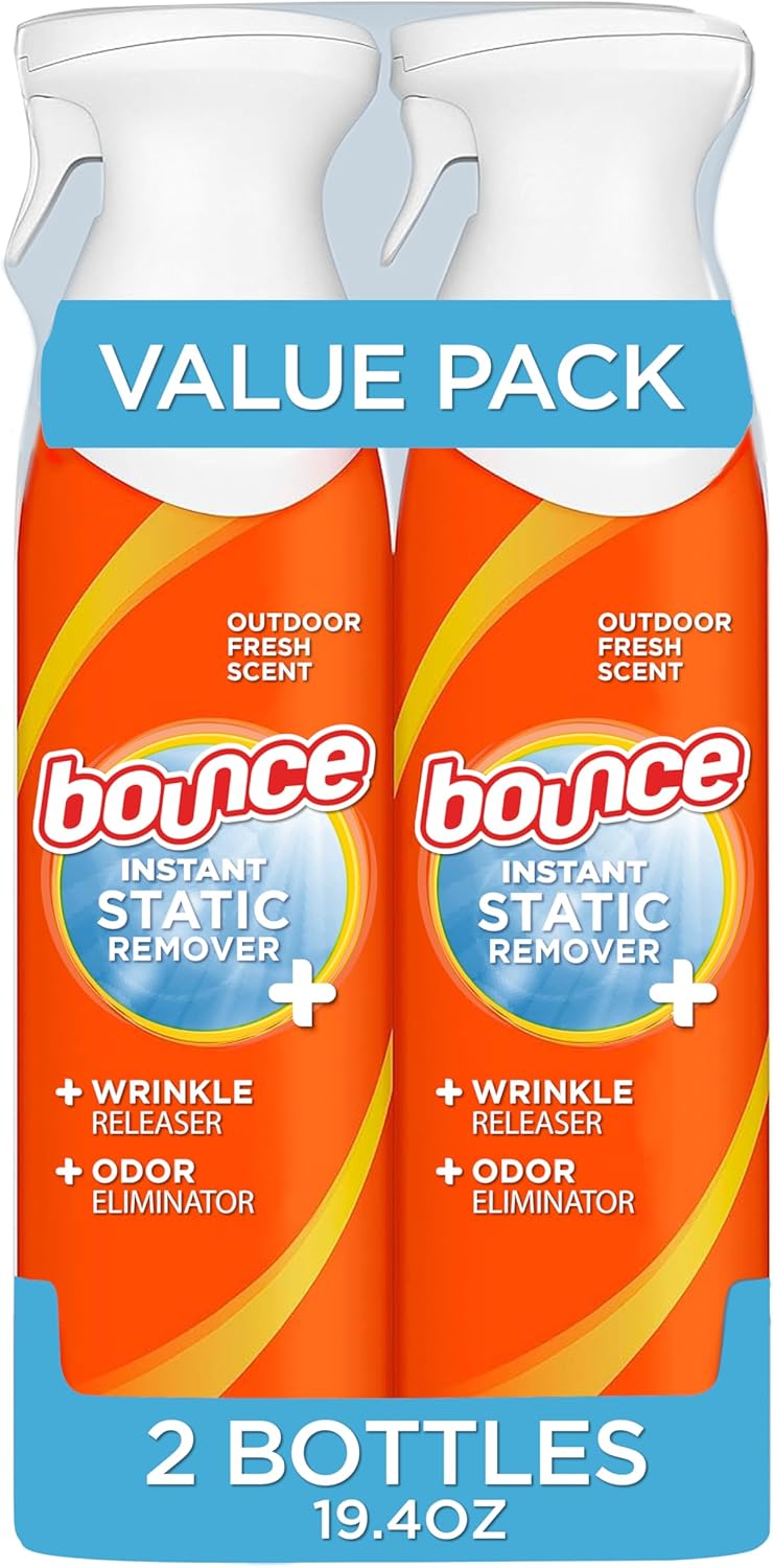 Bounc Rapi Touch-U i Wrinkl Release Clothin Spray Fabri Refresher Odo Eliminato Ant Static 9. ounce (Pac o 2)