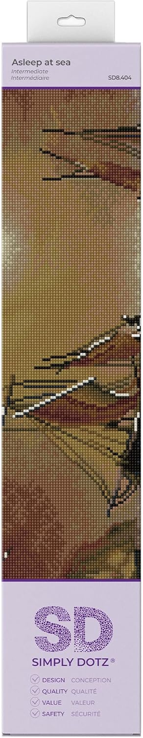 DIAMON DOT Aslee a Se Landscap Diamon Paintin Kit fo Adult Diamon Ar Kit Relaxin Creativ Craf Ki wit Dot Gem 16.5inchx20.5inch