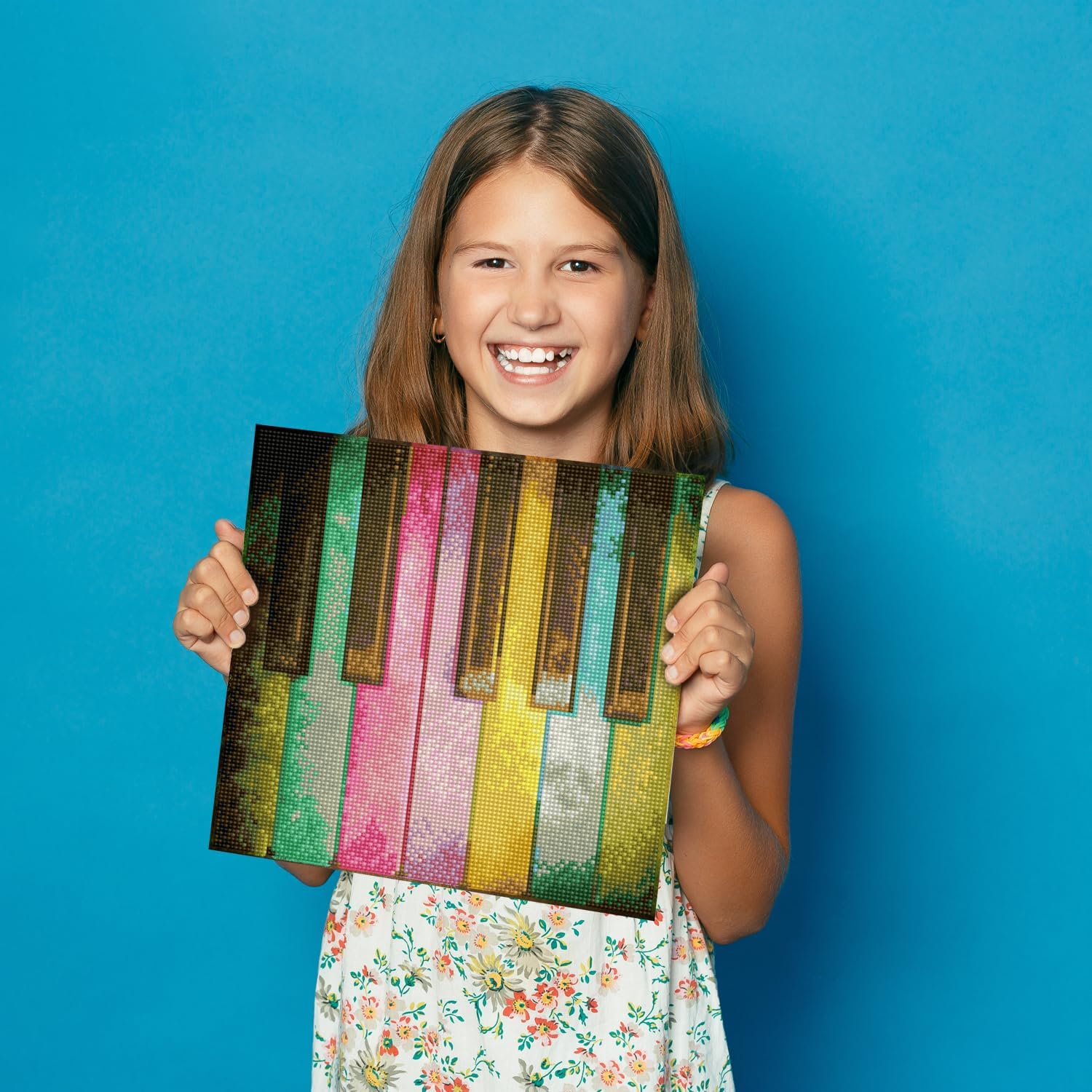 DIAMON DOT Pian Rainbo Musi Diamon Paintin Kit fo Adult Diamon Ar Kit Relaxin Creativ Craf Ki wit Dot Gem 11inchx11inch
