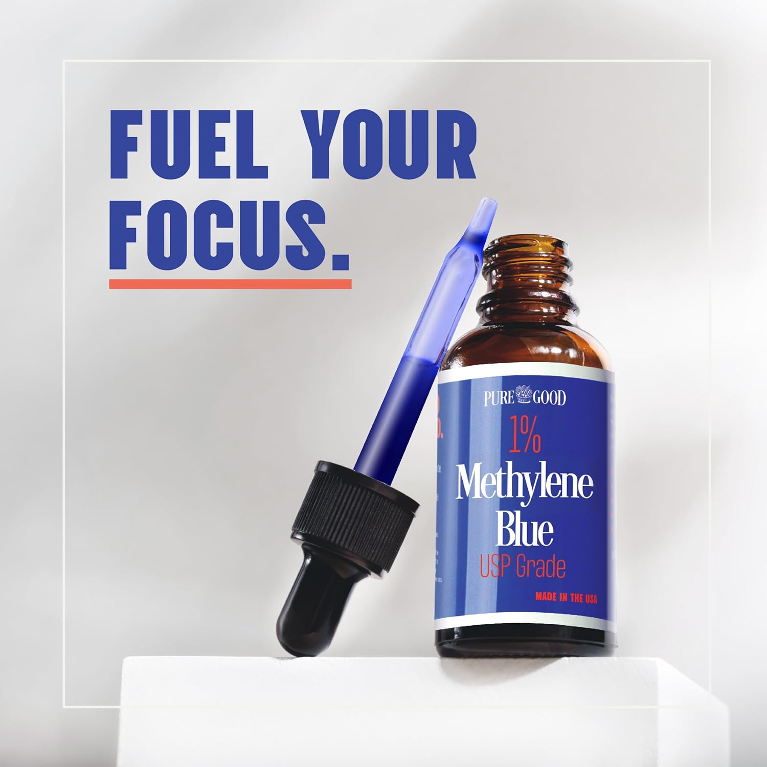 Methylen Blu 1 Solutio (1 Pack 2o US Pharmaceutica Grad Drops 99.99 Pure Third-Part Teste fo Purity Mad i USA