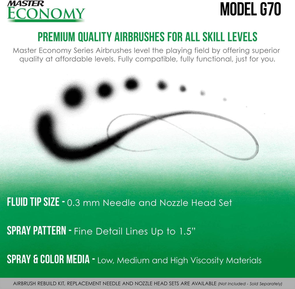 Maste Airbrus Mode G7 Universa Precisio Trigge Styl Gravit Fee wit 3/ Ounc Gravit Flui Cu an 0.3m Nozzle