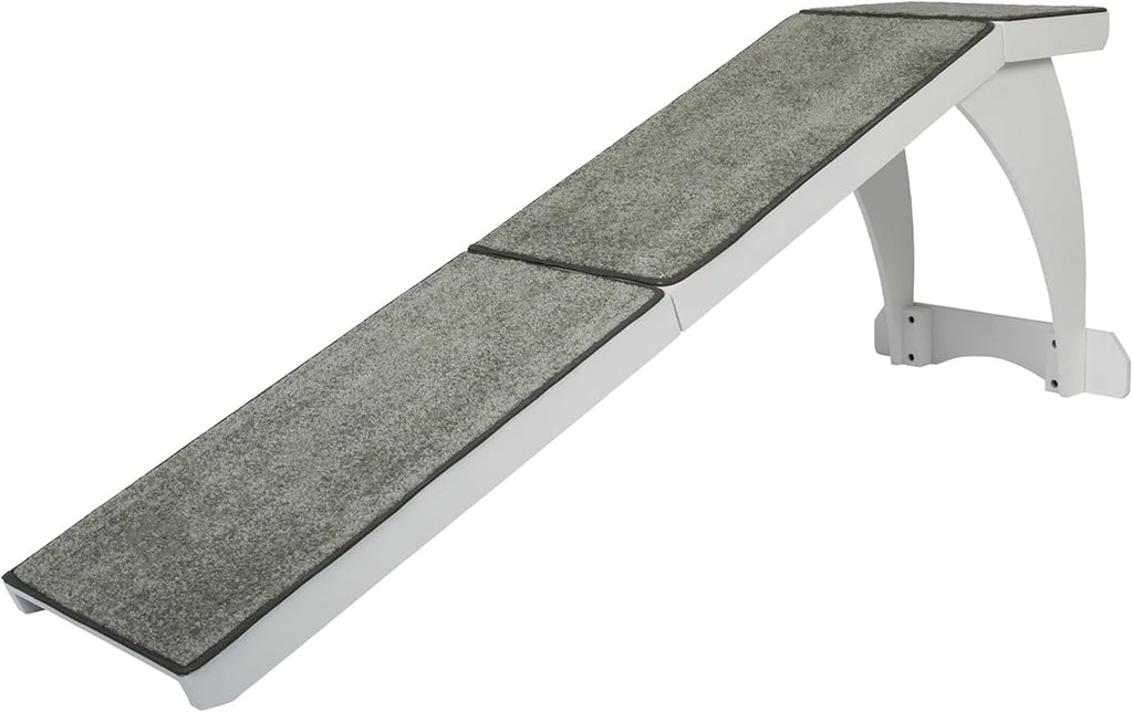 PetSafe CozyUp Bed Ramp - Supports Pets Back Joints - High Traction Carpet Surface - Furniture-Grade Wood - Cherry or White Finish - Heavy Duty Bed Access Ramp - White
