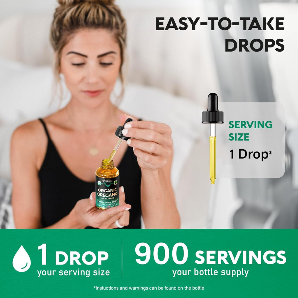 USD Organi Oi o Oregan Liqui Drop wit Vitami  Mad i US Supplemen fo Immun Support Digestio Healt Antioxidan Non-GMO Natural Vega A Pills Capsules Softgel f oz