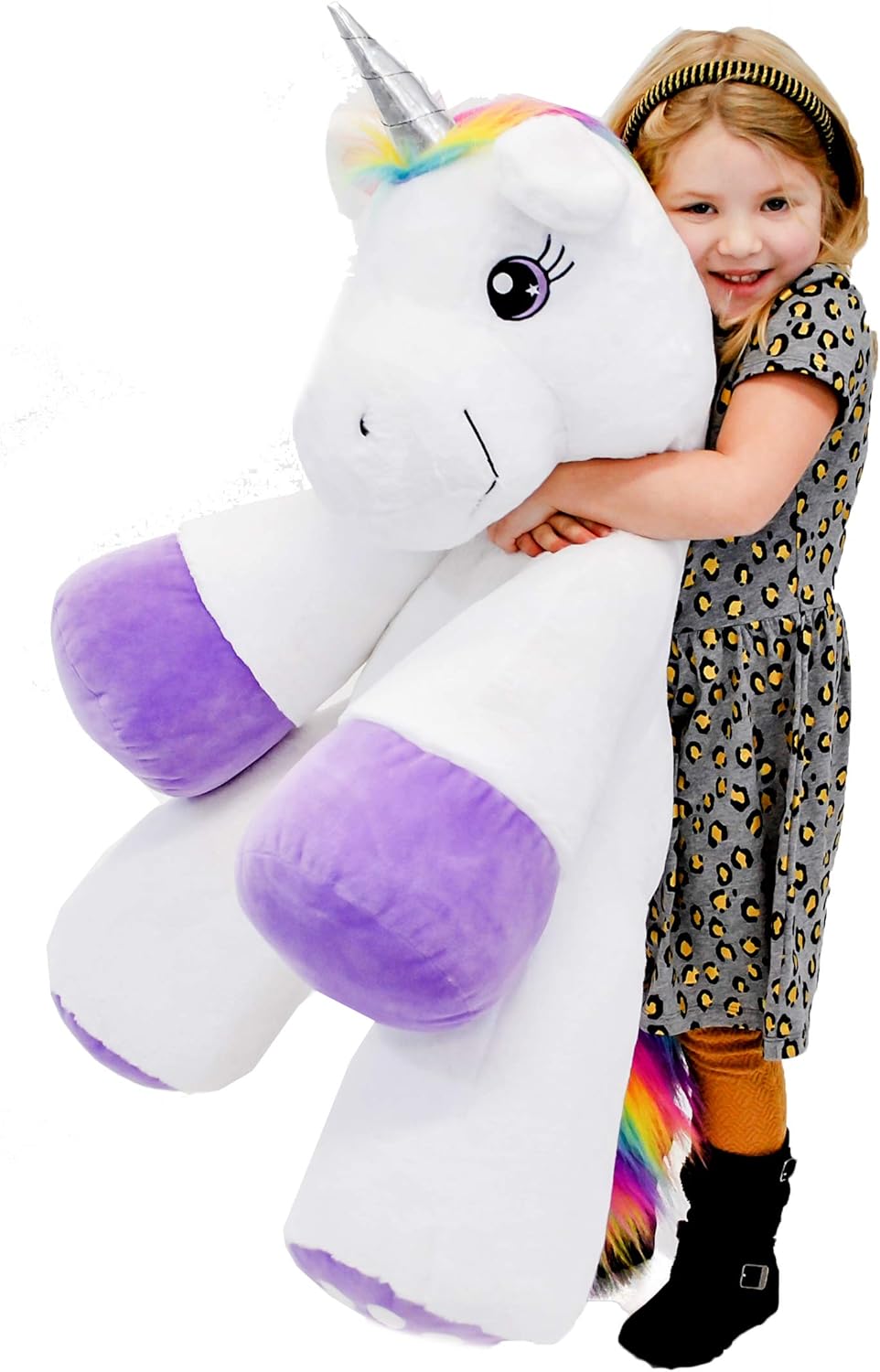 Plushible Poppy The Unicorn Stuffed Animal, 44inch Plush Unicorn Toy for Girls & Boys - Machine Washable Plush, Soft Stuffed Animal Toy, Gift's Day Gift for All