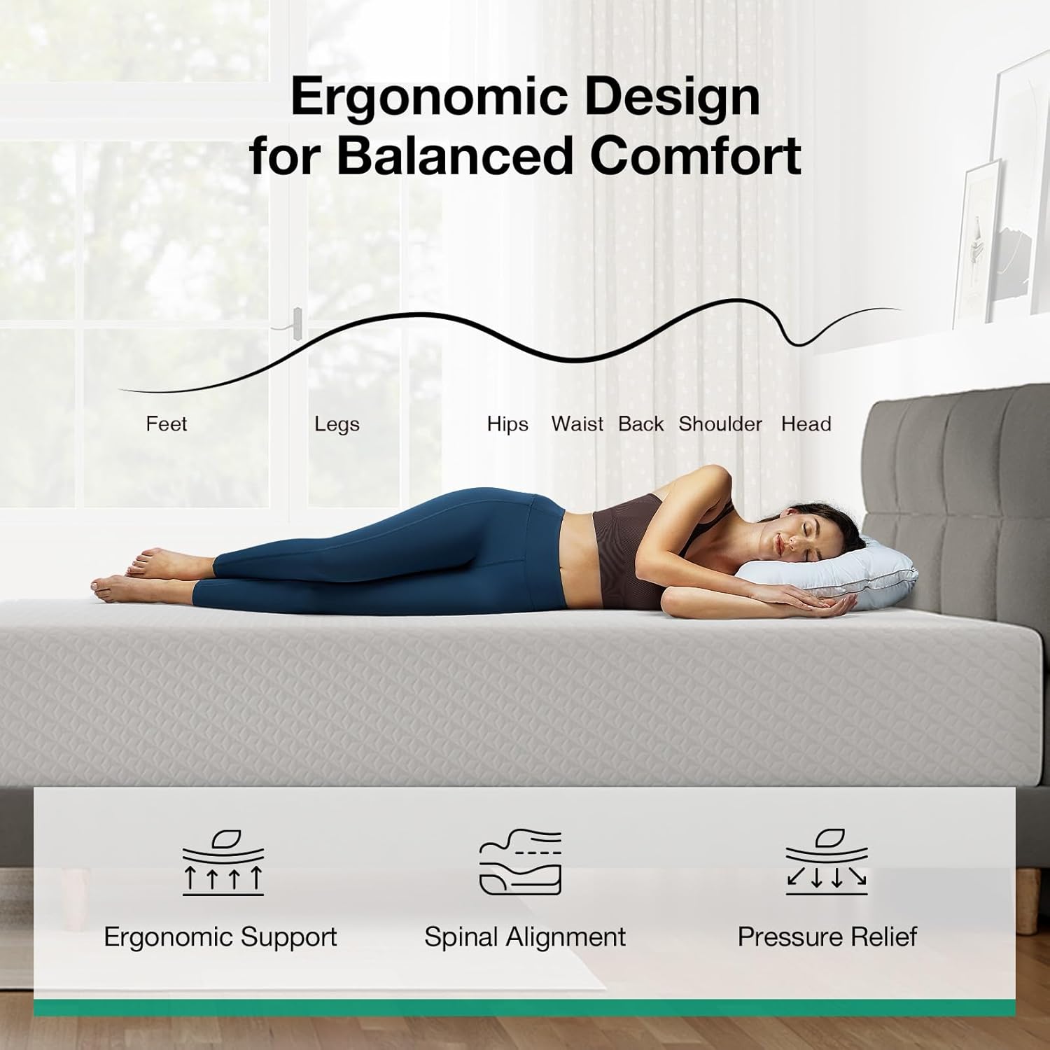 Novill Kin Mattress 1 Inc Kin Memor Foa Mattres i Box Dual-Laye Desig wit High-Densit Bas fo Suppor Pressur Relief Natura Fibe Infuse fo Coo Refreshin Sleep£¬Firm