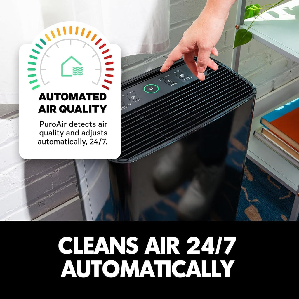 PuroAi 40 HEP Ai Purifier fo Hom Larg Room Cover 2,00 S F Filter U T 99.9 o Pollutants Smoke Pollen Dust an VOC Quie HEP Ai Filte Ai Purifier fo Bedroo ( Pack)