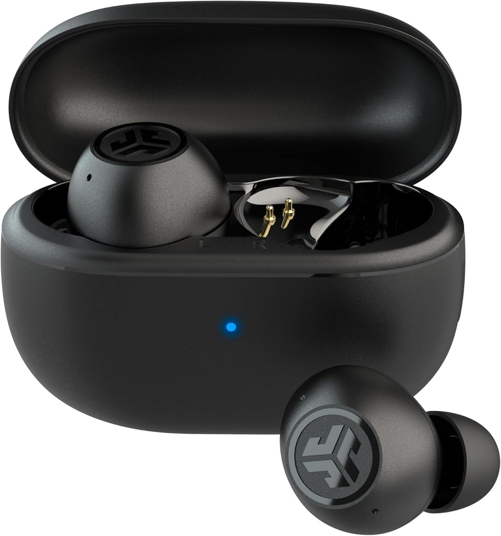 JLab Go Pop ANC True Wireless Earbuds & Charging Case, Black, Active Noise Cancelling, 10mm Drivers, Dual Connect, Customize Your Sound with App, Be Aware Mode, Compact Fit, MEMS Microphone