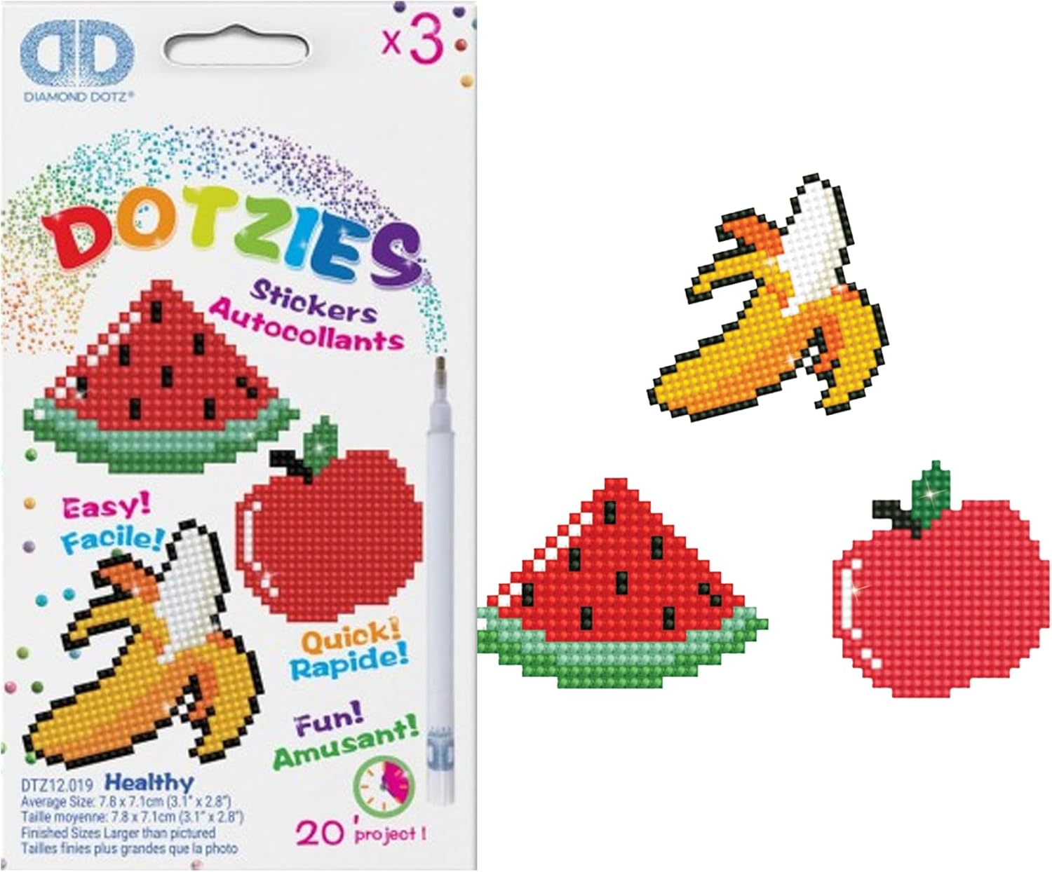 DIAMON DOT Health Diamon Paintin Kit fo Kid Diamon Ar Kit Relaxin Creativ Craf Ki wit Dot Gems